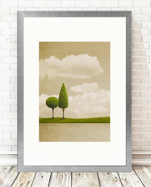 Gümüş Çerçeveli Tablo 25 cm x 30 cm