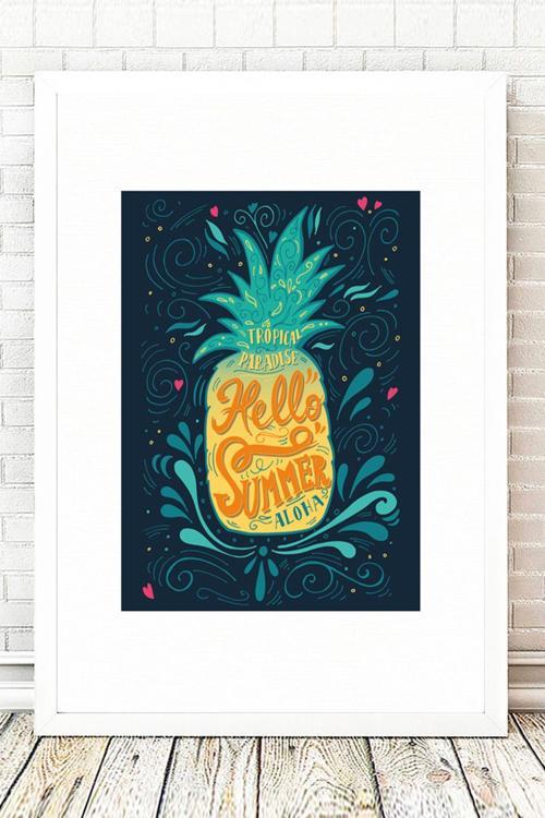 Beyaz Çerçeveli Tablo 25 cm x 30 cm