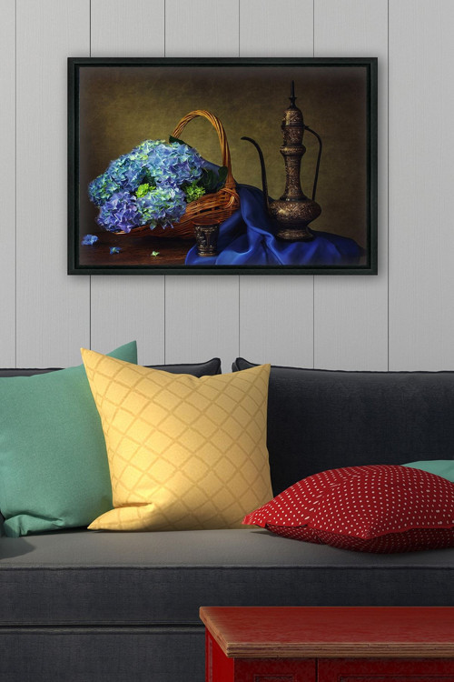 Siyah L Çerçeve Kanvas Tablo 55x75 cm