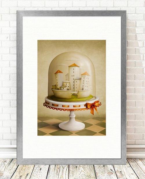 Gümüş Çerçeveli Tablo 25 cm x 30 cm