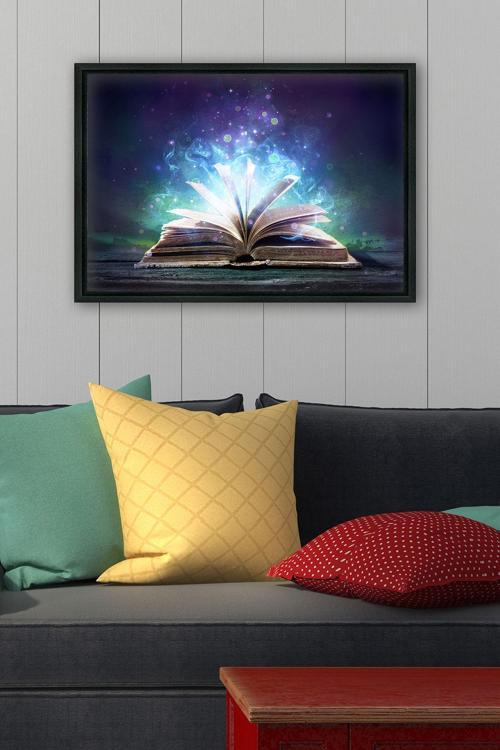 Siyah L Çerçeve Kanvas Tablo 105x145 cm