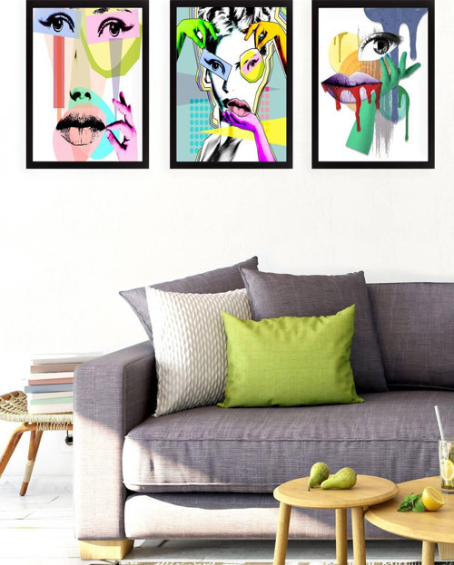 3 Parçalı Çerçeveli Tablo Set