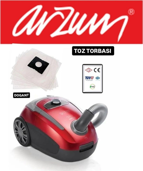 Arzum Süpürge Toz Torbası 10 Adet Motor Filitreli