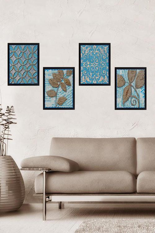 4 Parçalı Çerçeveli Tablo Set