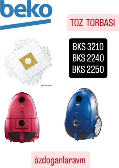 Beko Elektrik Süpürgesi Hepa Toz Torbası 10 Adet Bks 3210 Bks 2240 Bks 2250 Uyumlu