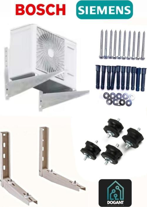 Bosch Sıemens 12000 Ve 1800 Btu Dış Ünite Konsol Klima 50 Cm Ayak +Titreşim Takozu +Vida Dubel