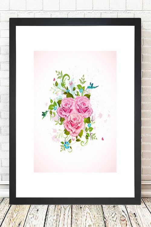 Siyah Çerçeveli Tablo 25 cm x 30 cm