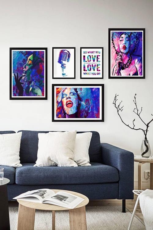 5 Parçalı Çerçeveli Tablo Set