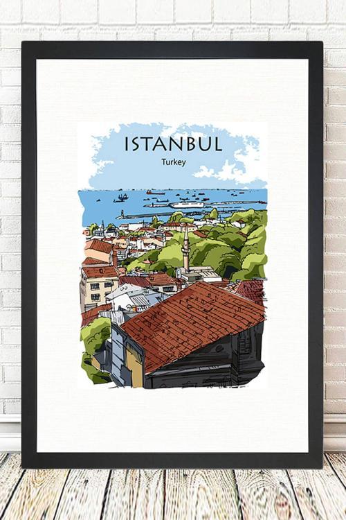 Siyah Çerçeveli Tablo 25 cm x 30 cm