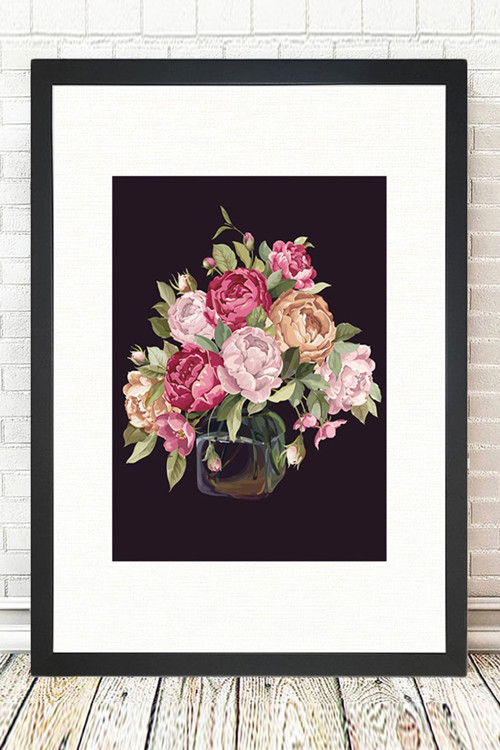 Siyah Çerçeveli Tablo 25 cm x 30 cm