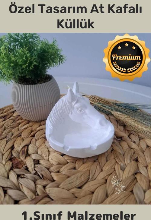 Premium Seri Elite Ürün Evinizde-Hediyelik Çok Şık Özel Tasarım At Kafalı Küllük