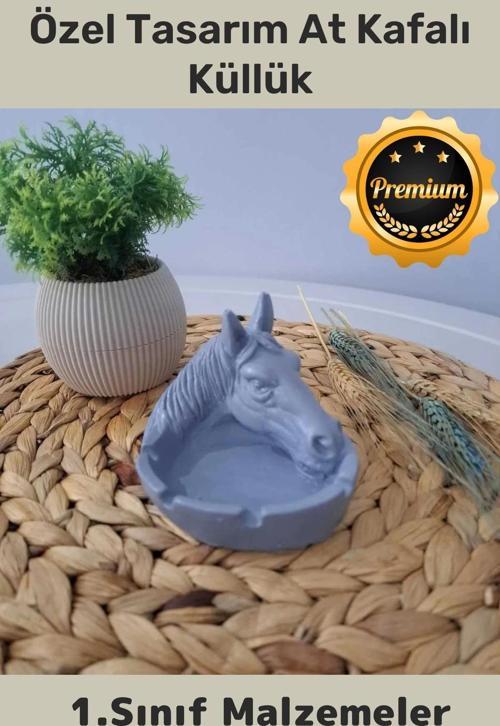 Premium Seri Elite Ürün Evinizde-Hediyelik Çok Şık Özel Tasarım At Kafalı Küllük