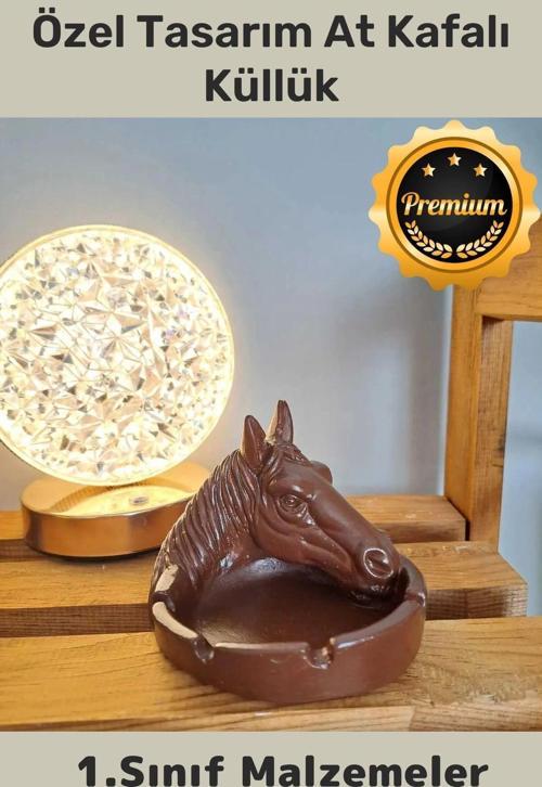 Premium Seri Elite Ürün Evinizde-Hediyelik Çok Şık Özel Tasarım At Kafalı Küllük