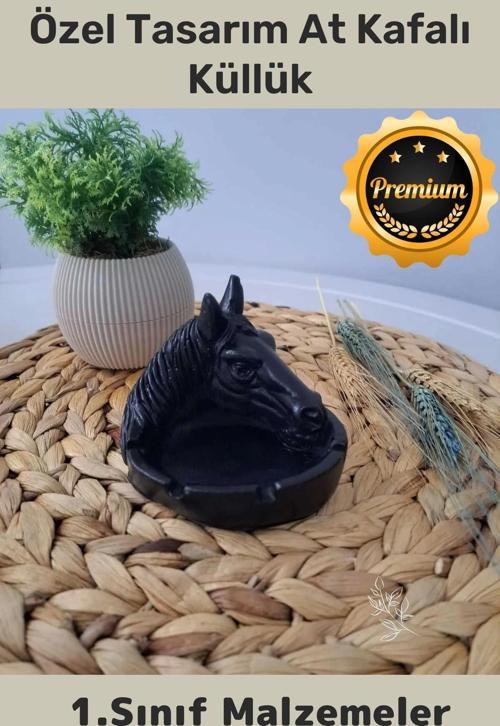 Premium Seri Elite Ürün Evinizde-Hediyelik Çok Şık Özel Tasarım At Kafalı Küllük