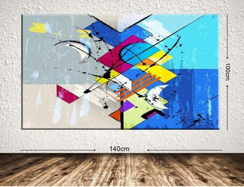 Dev Boyut Soyut Kanvas Tablo 100x140 cm
