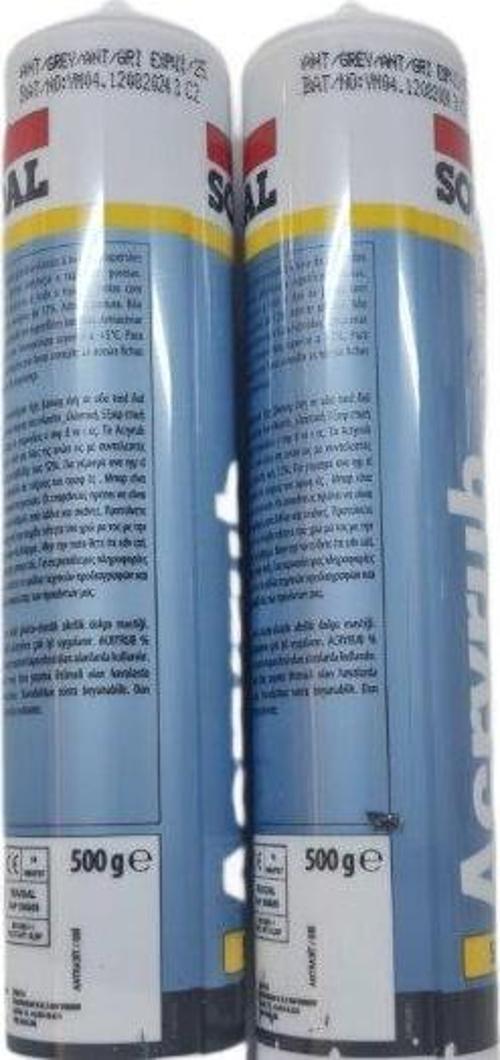SİLİKONİZE MASTİK 500 GR ANT.GRİ (2 ADET )