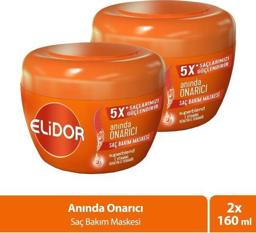 Superblend Saç Bakım Maskesi Anında Onarıcı C Vitamini Keratin Seramid 160 Ml X2