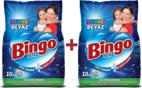 Automat 10 Kg Renkli Beyaz X 2 Adet