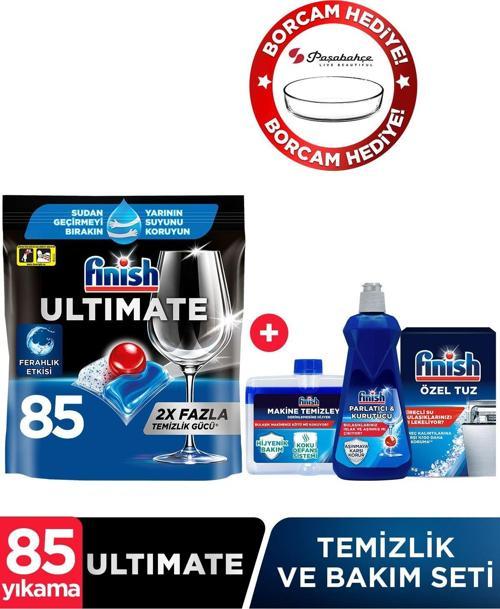 Ultimate Bulaşık Makinesi Deterjanı Kapsül Tablet 85 Li Temizlik Bakım Seti (Borcam Hediyeli)