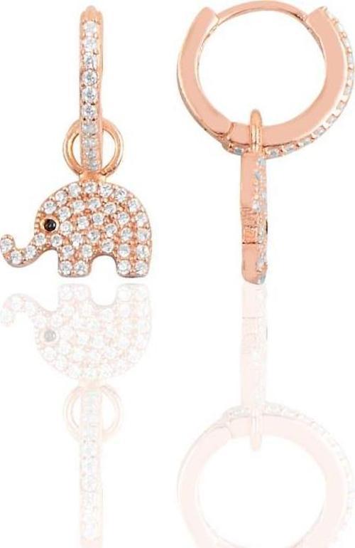 Gümüş fil halka küpe [barcode]