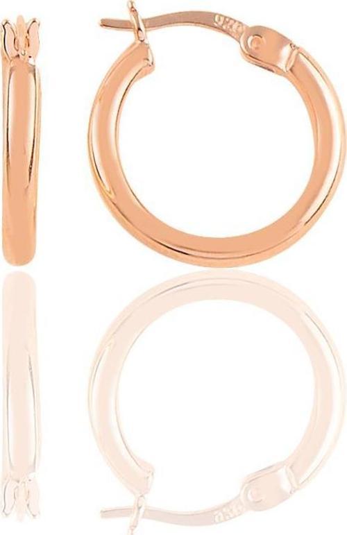 Gümüş rose 16 mm şarnel halka küpe [barcode]