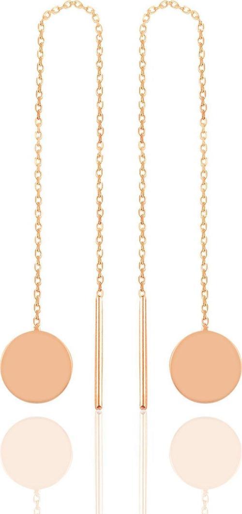 Gümüş rose pul gümüş zincir küpe [barcode]