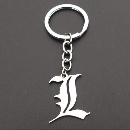 Gri Death Note L Anime Naruto One Piece Metal Zincirli Anahtarlık