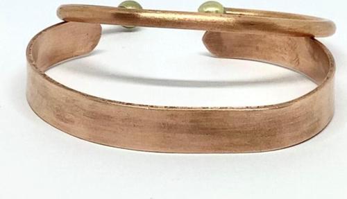 Sade Bakır Ve Toplu Bakır Bileklik 2'li Set