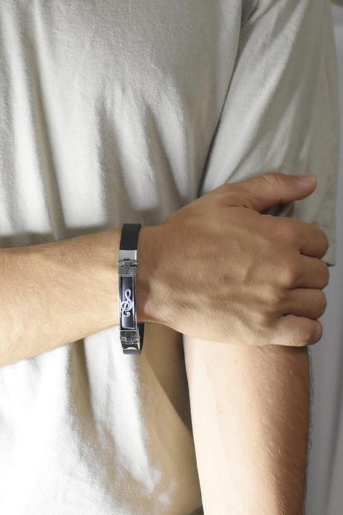 Sol Anahtar Çelik Unisex Bileklik