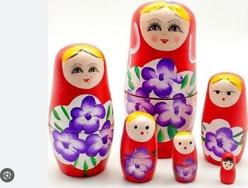 Ahşap Matruşka Bebek 6 lı