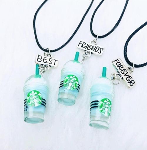 Best Friends Starbuks 3lü Kolye