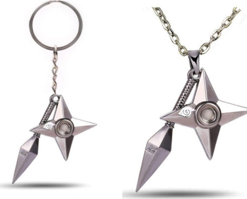 Gri Mızrak Naruto Anime 2 li Set Hediyelik Şık Aksesuar