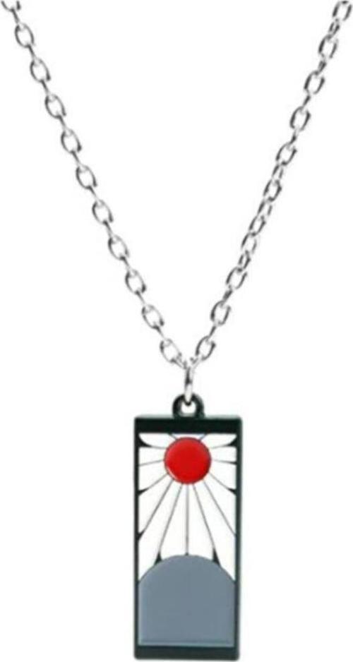 Naruto Anime Sharingan Uzamaki Kunai Gri Metal Zincirli Kolye