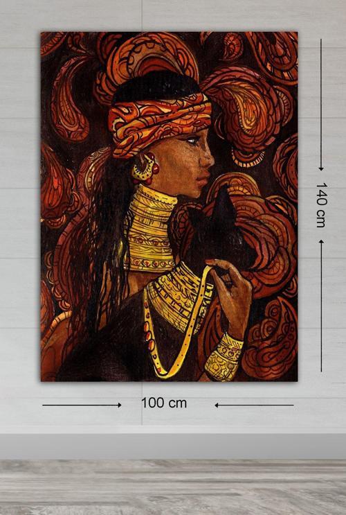 Dev Boyut Dekoratif Kanvas Tablo 100x140 cm