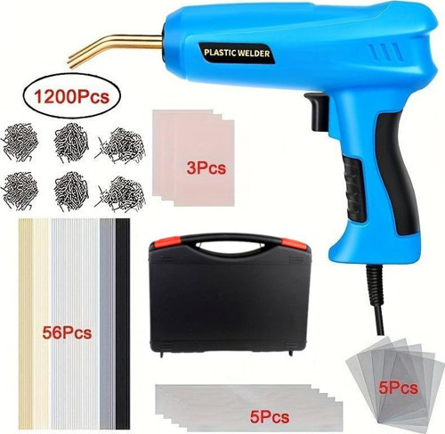 200W Çantalı 1200 Uçlu Plastik Kaynak Makinesi LED Profesyonel Tampon Araba Komple Set