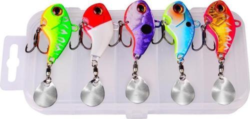 5 Adet LRF Kaşık Kuyruklu Titreşimli Wobbler Balık Olta Yem Seti - 14gr 6cm - Spin ve Baitcasting için Uygun  -