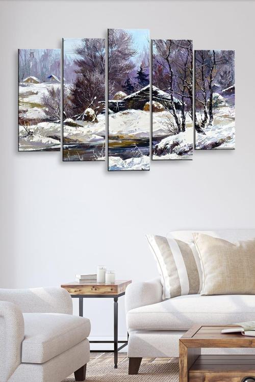 5 Parçalı 120X60 cm Mdf Tablo