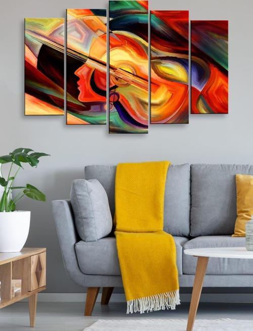 5 Parçalı 120X60 cm Mdf Tablo