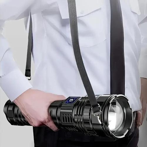 Ultra Güçlü Yüksek Parlaklık M80 LED Şarjlı El Feneri 6000mAh Powerbank