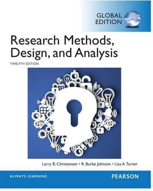 Research Methods Desıgn And Analysıs 12Th Ed. - Pearson