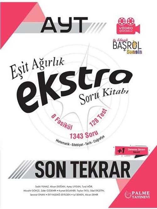 Ayt Eşit Ağırlık Ekstra Soru Kitabı Son Tekrar - Palme Yayınları