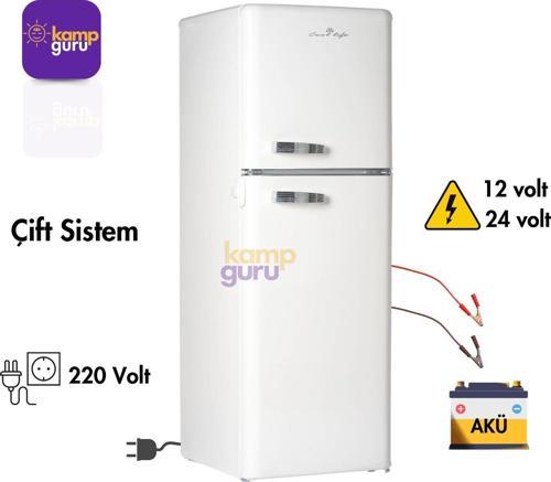Çift Sistem Cool Life Retro 138 L Bej Buzdolabı
