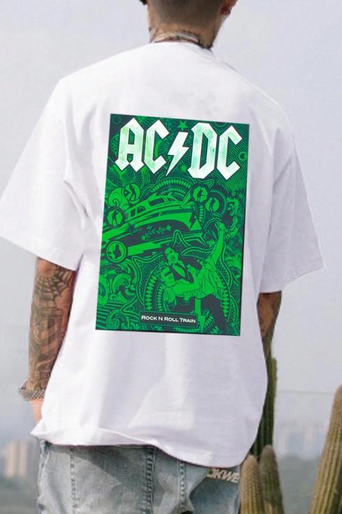 Unisex Acdc Baskılı T-shirt