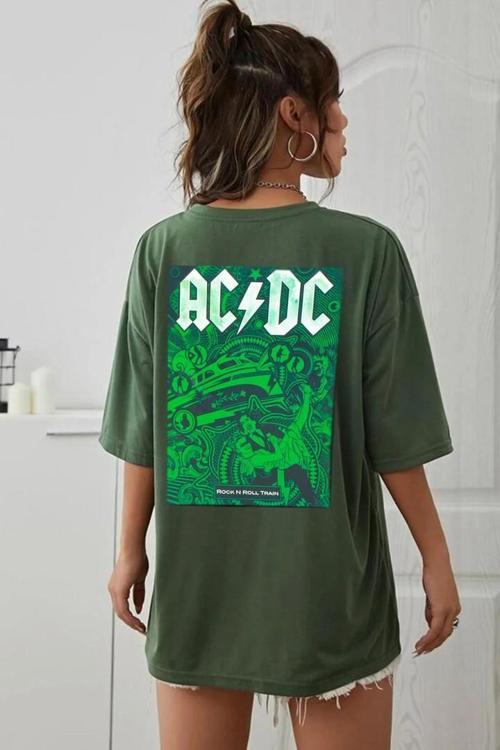 Unisex Acdc Baskılı T-shirt
