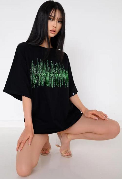 Unisex Bona Fide Baskılı Oversize Tshirt