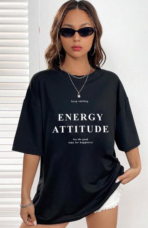 Unisex Energy Baskılı Tasarım Tshirt