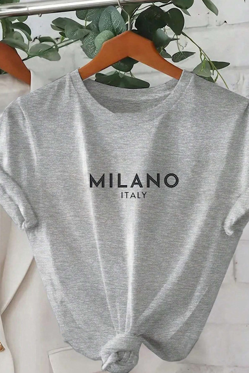 Unisex Milano Baskılı Oversize T-shirt
