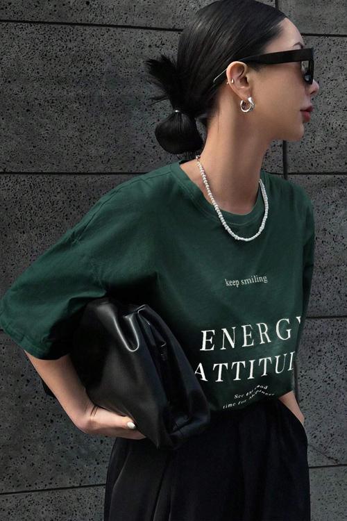 Unisex Energy Baskılı Tasarım Tshirt