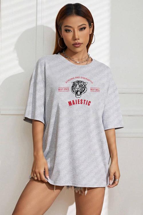 Unisex Majestic Baskılı T-shirt