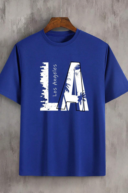 Unisex Los Angles Baskılı Tasarım Tshirt